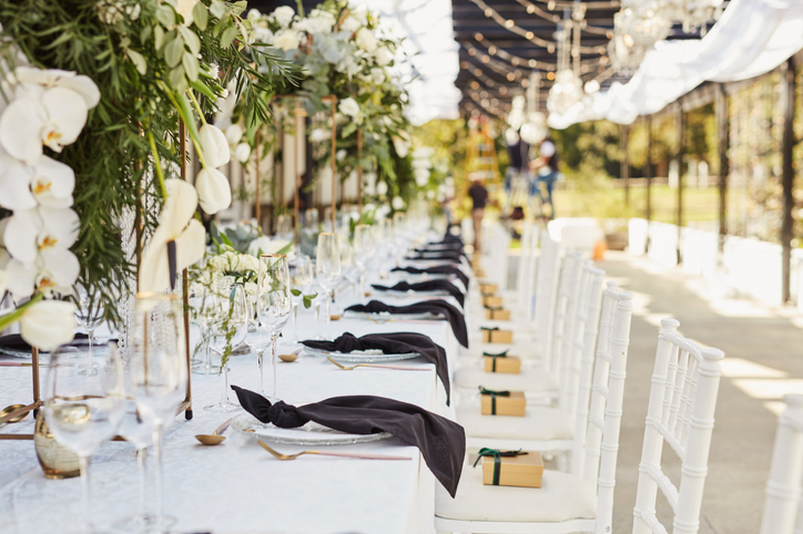 Wedding reception venue at Domaine de Locguénolé